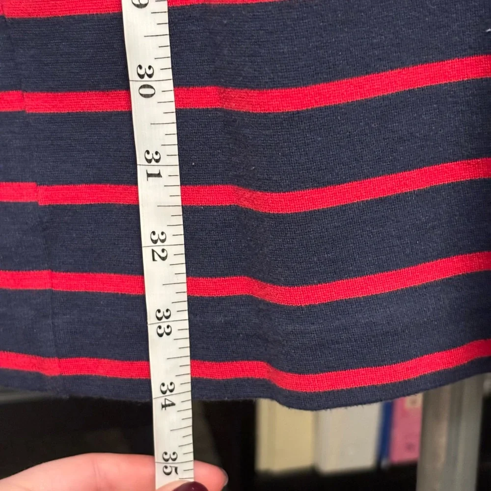 Boden Navy and Red Striped Long Sleeve Dress - Picture 3 of 6